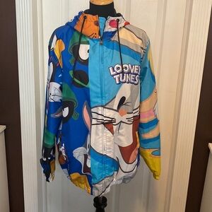 Members Only Looney Tunes Jacket Windbreaker sz L NWOT